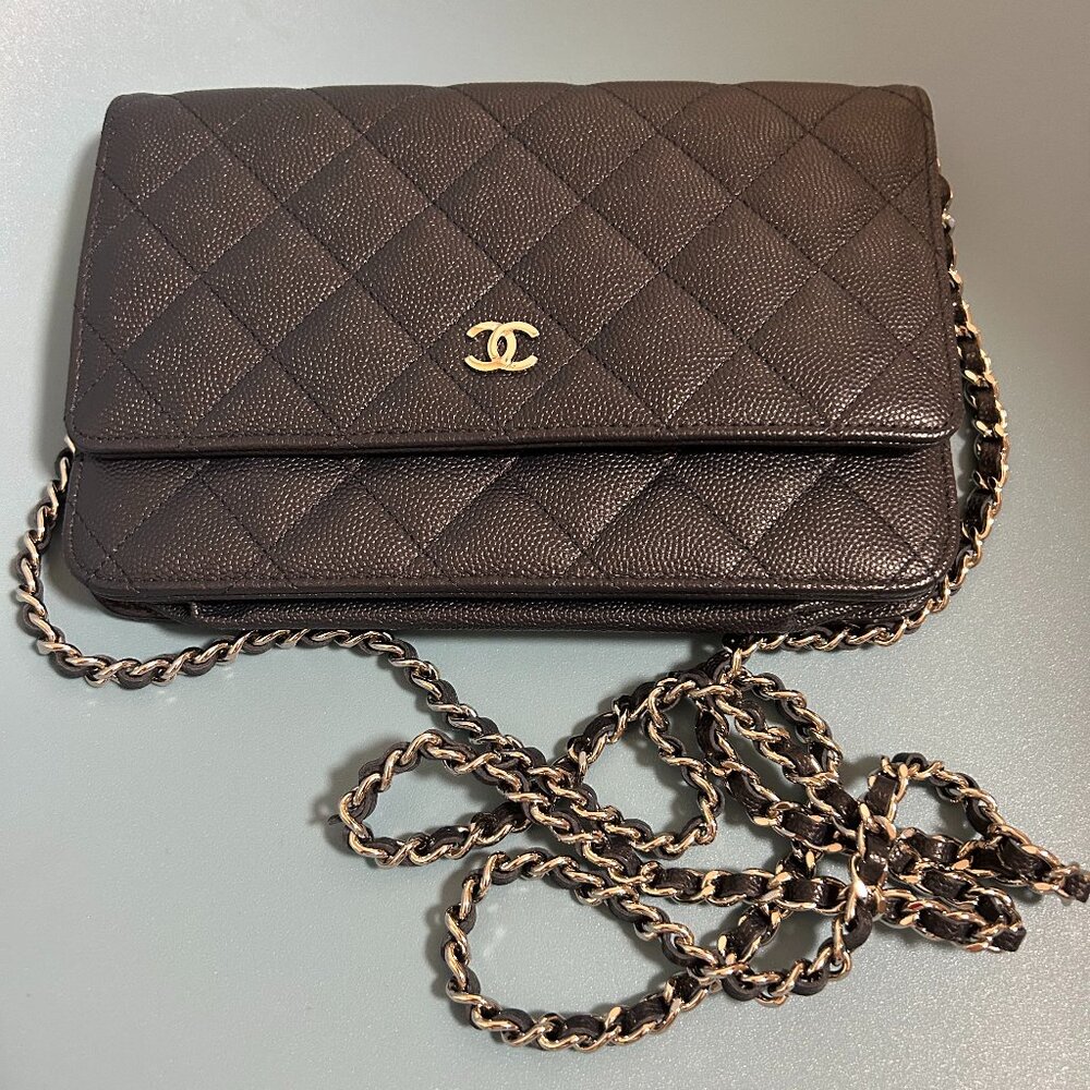 Chanel Wallet On Chain Dark Navy Silver Hardware